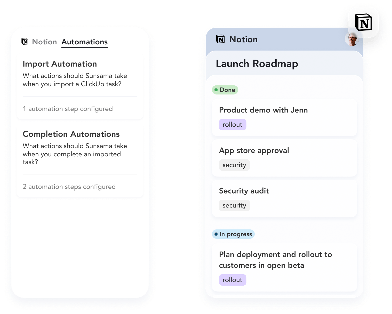 Import tasks from integration