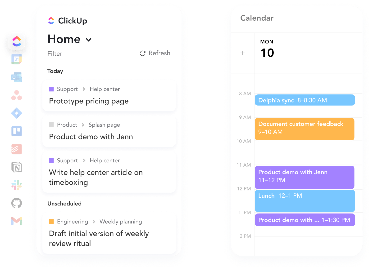 Timebox tasks from integration