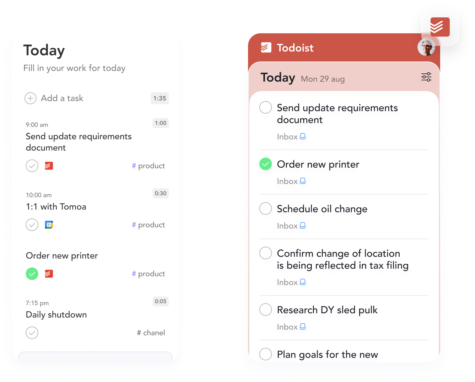 Import tasks from integration