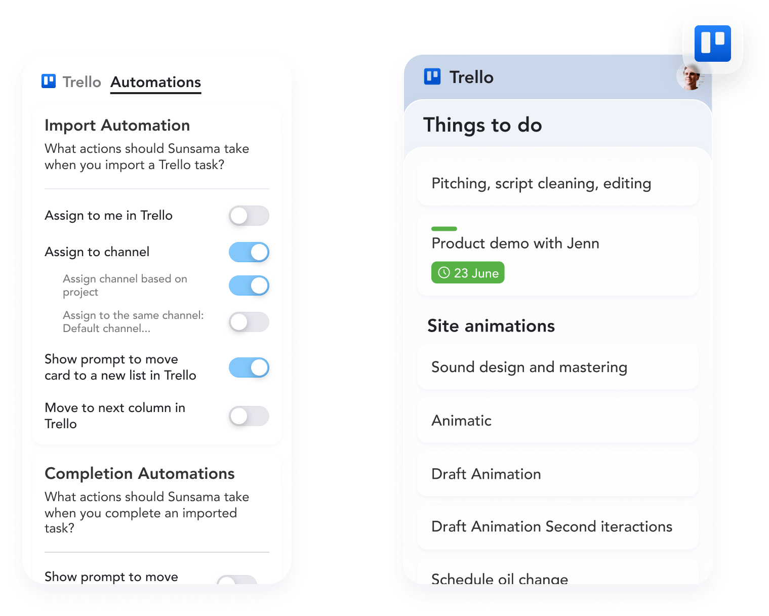 Import tasks from integration