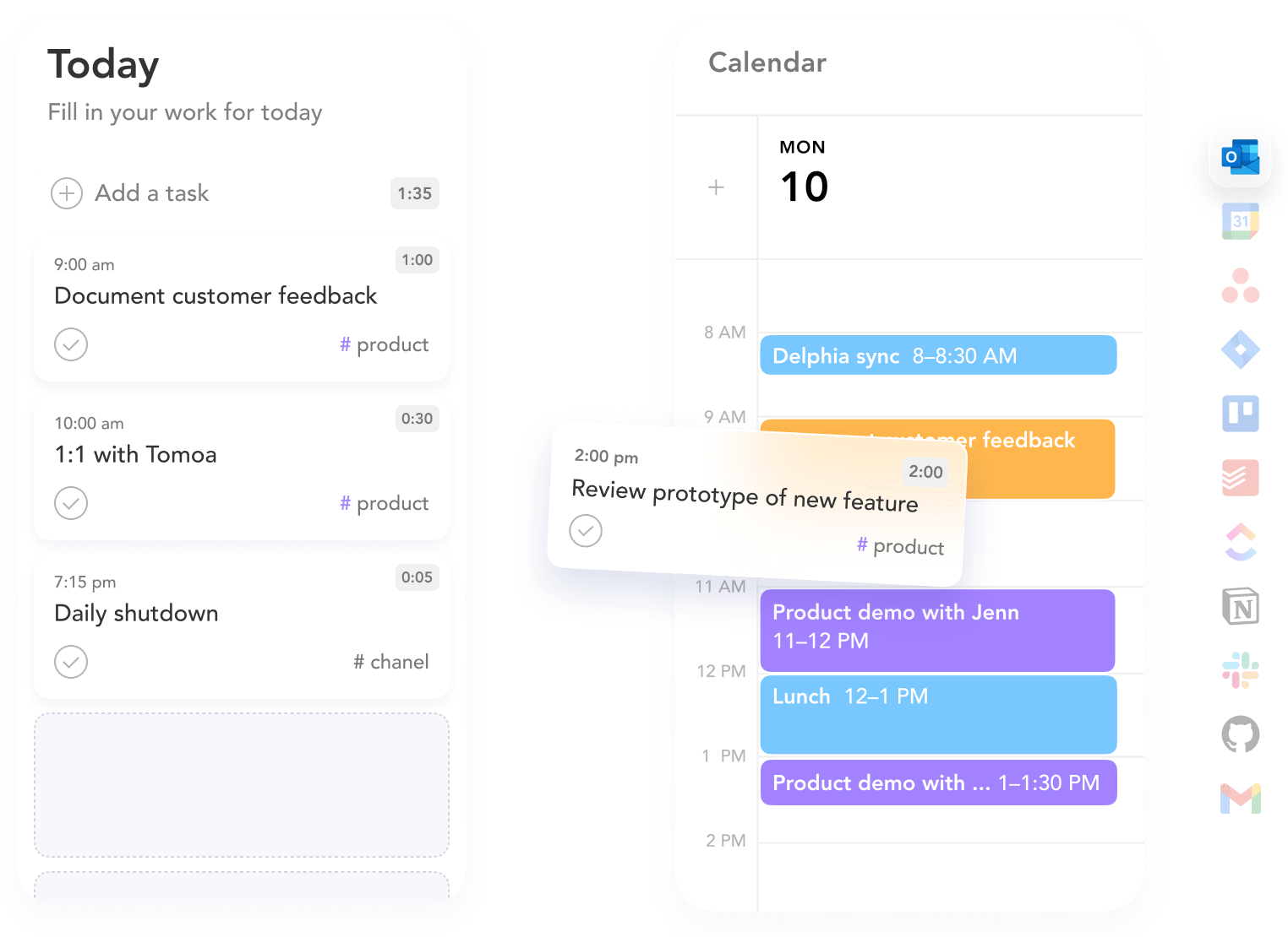 Import tasks from integration