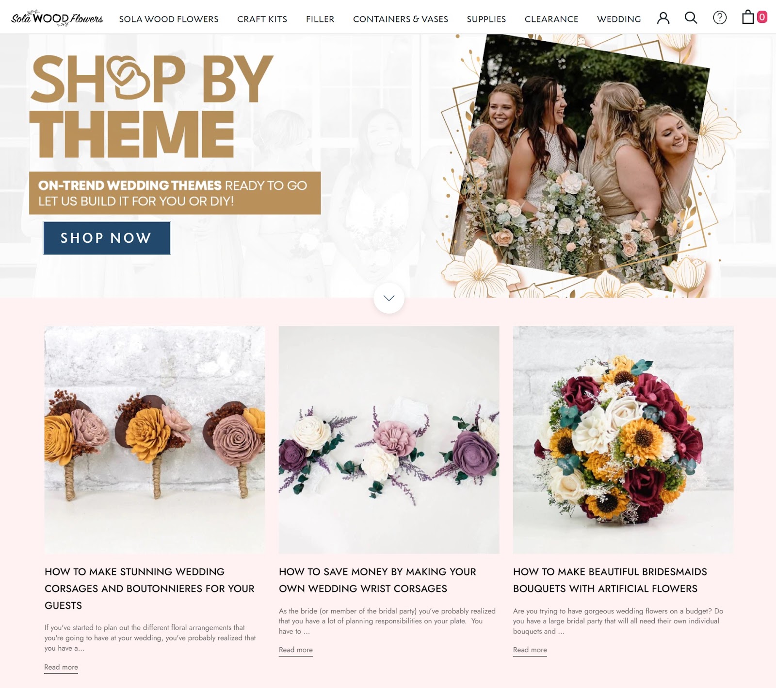 Sola Wood Flowers sample website