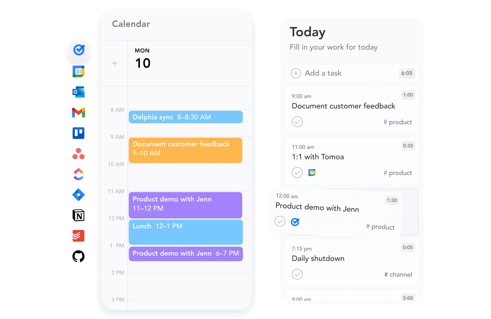 Timebox tasks from Google Tasks integration