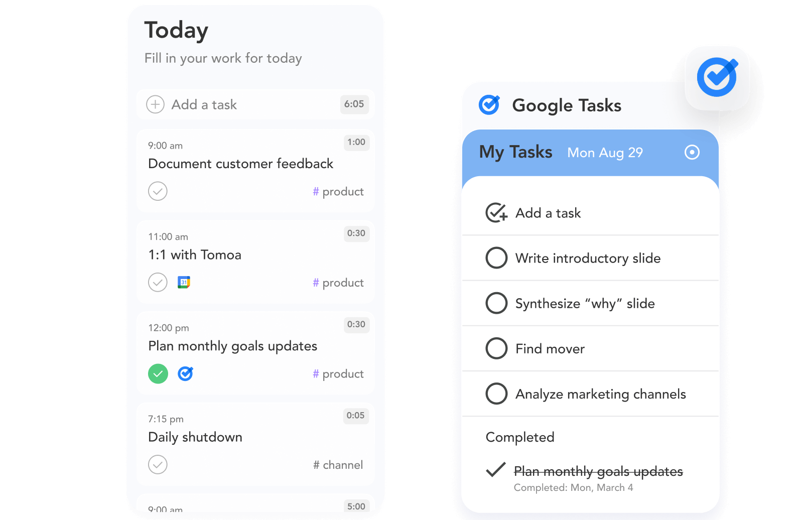 Import tasks from integration
